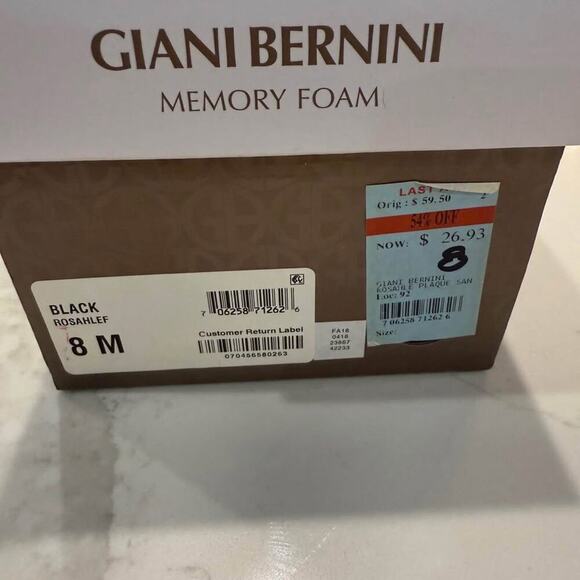 Giani Bernini Ronnah Memory Foam SlipOn Thong Sandals Womens 8M Medallion Black - Picture 9 of 9